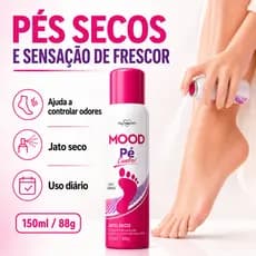 Desodorante Pés Feminino Mood 150ml Jato Seco Antiodor Frescor Duradouro