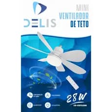 Ventilador de Teto Certificado INMETRO LED 3000K~6000K com Controle Remoto 6 Pás Bivolt Silencioso