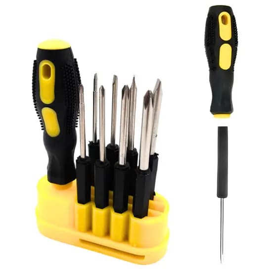 Kit Jogo de Chaves 9 Peças Fenda Philips Troca Ponta Estojo ME5003