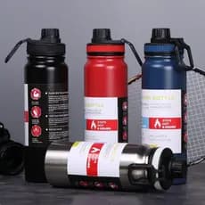 Garrafa Térmica Inox 800ml Quente e Frio Portátil Antivazamento Parede Dupla