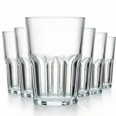 Jogo De Copos Em Vidro Cozinha Água Suco Drink Refrigerante 350ml Mesa Posta Casa Nova