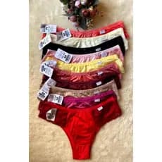 💖 Calcinha Tanga Feminina com Renda – Poliamida Conforto e Estilo