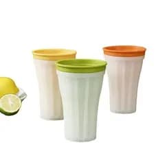 Molde Forma Para Gelo Smoothie Copo Tampa Hermetica Pratico Facil Uso