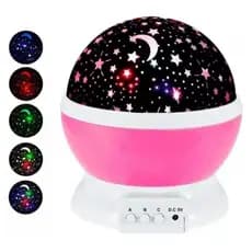Luminária LED Projetor Infantil - Projeções de Céu, Estrelas e Lua para Sonhos Encantados
