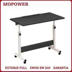Mesa para Notebook Home Office Lateral Cama Sofá Escrivaninha Portátil Rodinhas Suporte Ajustável Estudo