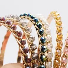 Kit Surpresa Com 3 Tiaras de Pedrinhas e Cristal com Modelo Variados - Kits Com 3 Sortidos