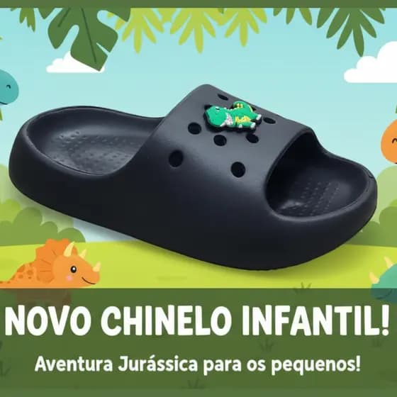 Chinelo Nuvem Infantil Dino – Antiderrapante, Conforto Premium – Tamanhos 29/30 ao 33/34