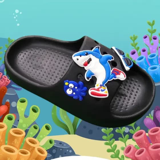 Chinelo Nuvem Infantil com Apliques Macio Confortável Antiderrapante Menina Menino 29/30 ao 33/34
