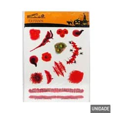🎃 Kit Tatuagem Temporária Halloween Atóxica INMETRO | 2, 4 ou 8 Cartelas | Resistente à Água | Adulto e Infantil