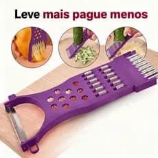 Ralador  Descascador | Fatiador Plástico 15cm Legumes Cozinha Frutas Verduras KIT 1/2 ou 3