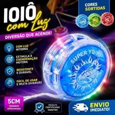 Ioiô com Luz LED  Brinquedo Infantil Divertido Colorido 5cm Sortido