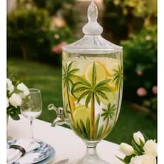 Suqueira Wolff Diamond 4,5L 2L Cristal Pintada e Transparente Elegante para Festas, Almoços Presente