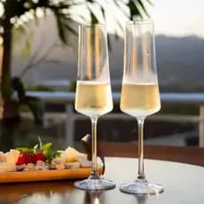 Taças de Vinho Amber Classic Vidro Haste Âmbar Luxo de Cristal Bohemia –Jogo de Taças Elegantes