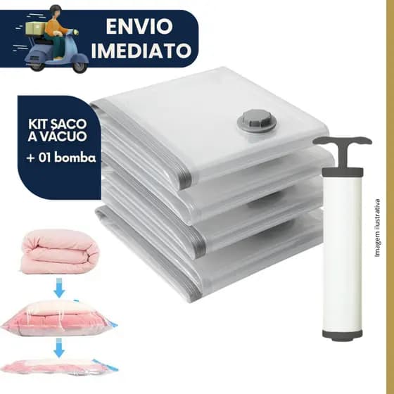Saco a Vácuo 05/04/03/02 ou 01 pç de Saco a Vacuo Organização de Roupas Mala Viagem Guarda Roupa