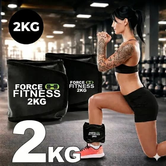 Caneleira Com Peso 2kg Par Tornozeleira Peso 2KG Treino Exercício Crossfit Fitness Academia Musculação Par ou Unidade