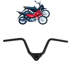 Guidão Pop 100 110 Preto Reforçado Modelo Original 2007 Até 2024 Aço