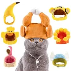 Chapéu Engraçado Para Gato Cosplay Vestir Roupas Bonito De Animal De Estimação Foto Prop Universal Boné Halloween Natal