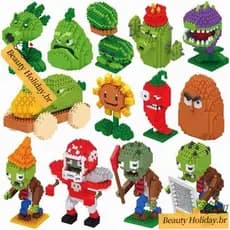 Plants vs Zombies 2 Lego Block Wisdom Brinquedos Crianças Figura Girassol Peasbooter Bomba De Cereja Cabeça De Zumbi Jogar Crianç