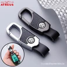 Chaveiro Com Logotipo Do Carro Volkswagen De Couro De Metal Porta-Chaves Criativo Para Golf VW Jetta Passat Tiguan Amaro
