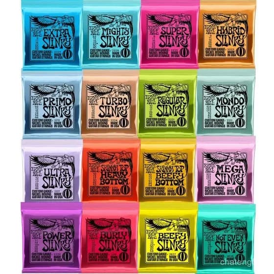3 Peças/Conjunto Ernie Ball Cordas De Guitarra Elétrica Jogar Real Heavy Metal Rock 2220 2221 2222 2223 2225 2003 2004 2