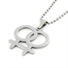 Nova Moda Arco-Íris Colar Lésbica Colares Pingentes Para Mulheres Orgulho Gay Cor Prata Jóias Grânulo Elo De Corrente 24
