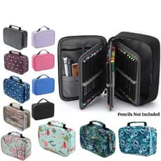 Estojo Box 3 Divisorias Com Zíper Grande De 72 Furos /Estojo Escolar Masculino/Estojo Quadrado/Estojo Escolar Feminino/1