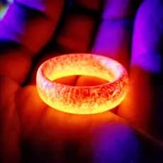 Anel Luminoso De Resina Com Rosa Azul Verde Para Homens E Mulheres Presente Jóias Fluorescentes