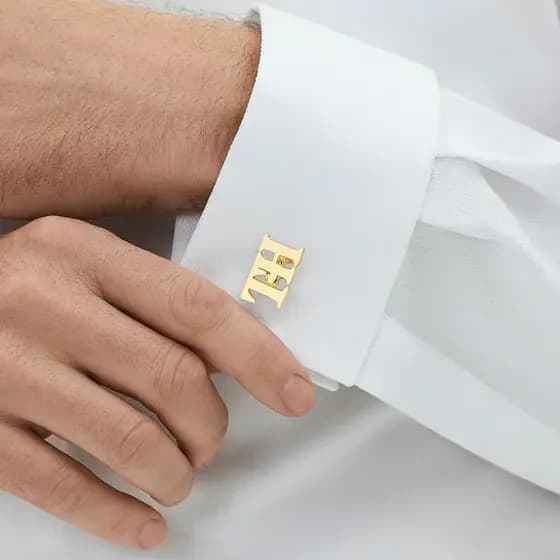 Novos Botões De Punho Personalizados 2-3 Nome Iniciais De Logotipo Personalizado Acessórios Grande Presente Para Família