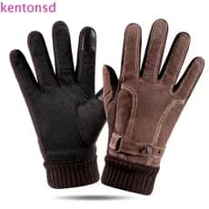 Luvas Masculinas para Escalada, Luvas de Motocicleta de Fleece Antiderrapantes com Aderência Simples TFLK