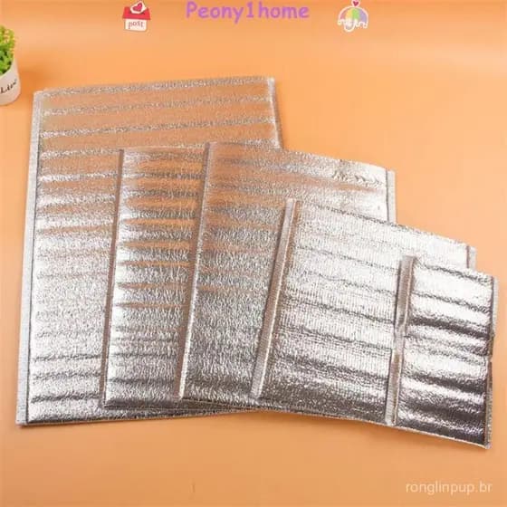 PEONYHOME 50 Unidades De Saco De Isolamento Dobrável Para Alimentos Térmico Portátil Bolsa Térmica