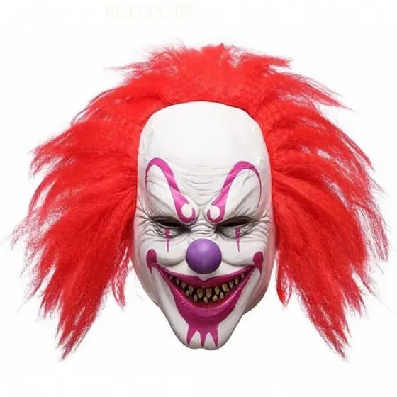 Máscara de Palhaço de Látex para Halloween, Fantasia de Cosplay de Terror, Promoção, Versão Adulto ATPA