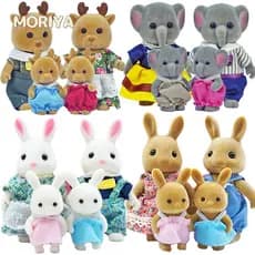 Conjunto de Brinquedos de Bonecas de Móveis da Família de Coelhos Sylvanian Families para 4 Pessoas, Presente de Anivers