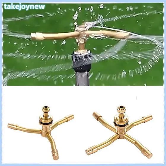 [takejoynewBR] 1Pc 2/3/4 Braço 360 ° Aspersor Giratório Automático Para Irrigação De Gramado De Jardim , Bico De Latão e