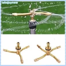 [takejoynewBR] 1Pc 2/3/4 Braço 360 ° Aspersor Giratório Automático Para Irrigação De Gramado De Jardim , Bico De Latão e