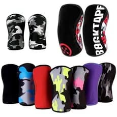 1 par profissional compressão joelho almofada 7mm neoprene para esportes 2 partes