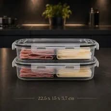 PORTA FRIOS PRETO FUNDO DUPLO REMOVÍVEL PARA CONSERVAR ALIMENTOS E ORGANIZAR GELADEIRA HERMÉTICO PARA PRESUNTO E QUEIJO.