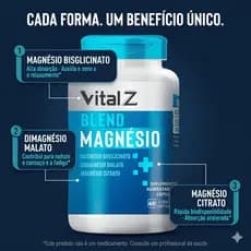 3 Magnésios |Triplo | Bisglicinato | Malato | Citrato 60 Cápsulas | Trio Premium Nacional.