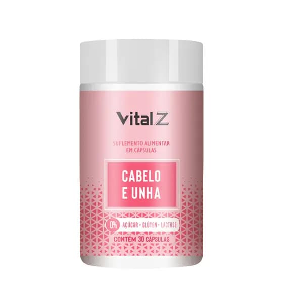 Cabelo e Unha Vital Z | Suplemento Alimentar | 30 Cápsulas