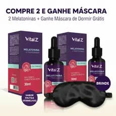 Kit 2 Melatonina + Triptofano em Gotas Frutas Vermelhas  VITAL Z 30ml