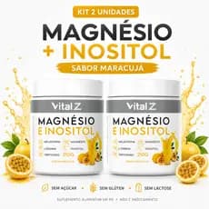 KIT 2 Magnésio + Inositol + Melatonina + Triptofano | Fórmula Noturna