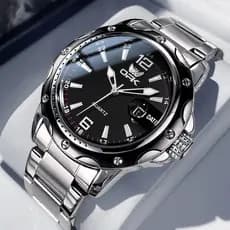 OPK Relógio Masculino de Quartzo Aço Inox Impermeável E Luminoso Estilo Casual Presente Ideal 6026
