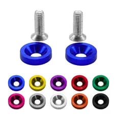 PAR DE PARAFUSO E ARRUELA ANODIZADA M6 TUNING PARA CARRO OU MOTO