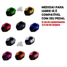 PROTETOR E AMPLIADOR DE DESCANSO PEZINHO ANTI-DERRAPANTE PARA MOTO MEDIDAS NA FOTO (UNIDADE)