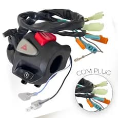 Punho De Partida Com Pisca Alerta Cb500 Fan 150 Titan 160 Start 160 Com Plug