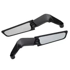 PAR DE RETROVISOR AIRFOIL EM NYLON ASA DE VENTO 90 GRAUS 108mm HONDA E YAMAHA