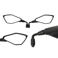 PAR DE RETROVISOR Z400 FIXO ROSCA YAMAHA HASTE CURTA 90° GRAUS REBAIXADO