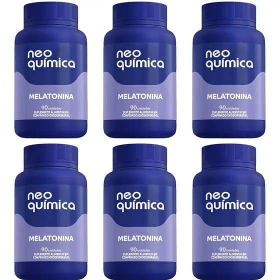 Kit 6 Melatonina Sabor Maracuja Com 90 Comprimidos - Neo Química