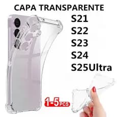Capa Transparente Samsung S21 S22 S23 S24 S24 Ultra S25Ultra - FE - Plus - Encaixe Perfeito