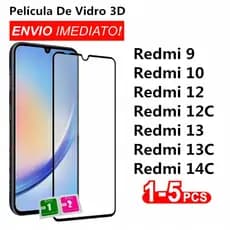 Película De Vidro 3D Temperado Para Xiaomi Redmi 9 10 12 13 14