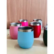 MINI COPO TÉRMICO OVAL PARA CEFÉ SEM TAMPA PARA BEBIDAS QUENTES E GELADAS 80ML